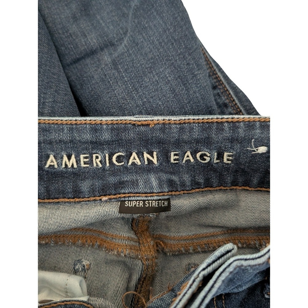 American Eagle Hi-Rise Artist Flare Jeans Womens 4 Regular Dark Wash - Picture 9 of 12